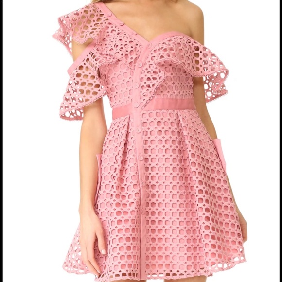 Self Portrait Lace off shoulder dress w/ pockets!! - Picture 2 of 6